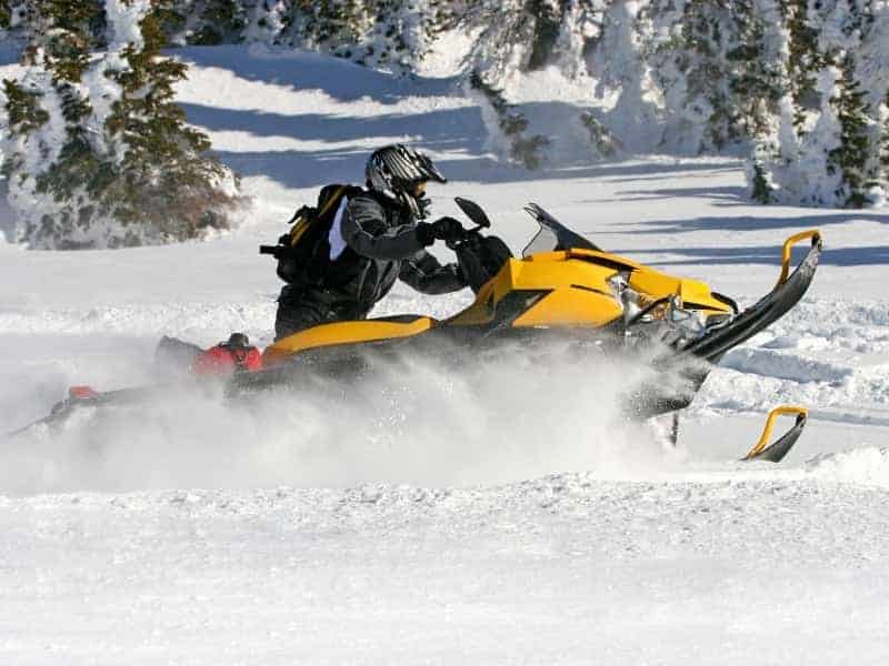 how much snow do you need to go snowmobiling